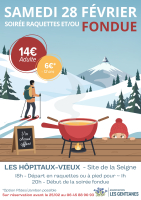 Randonnée raquettes et Fondue